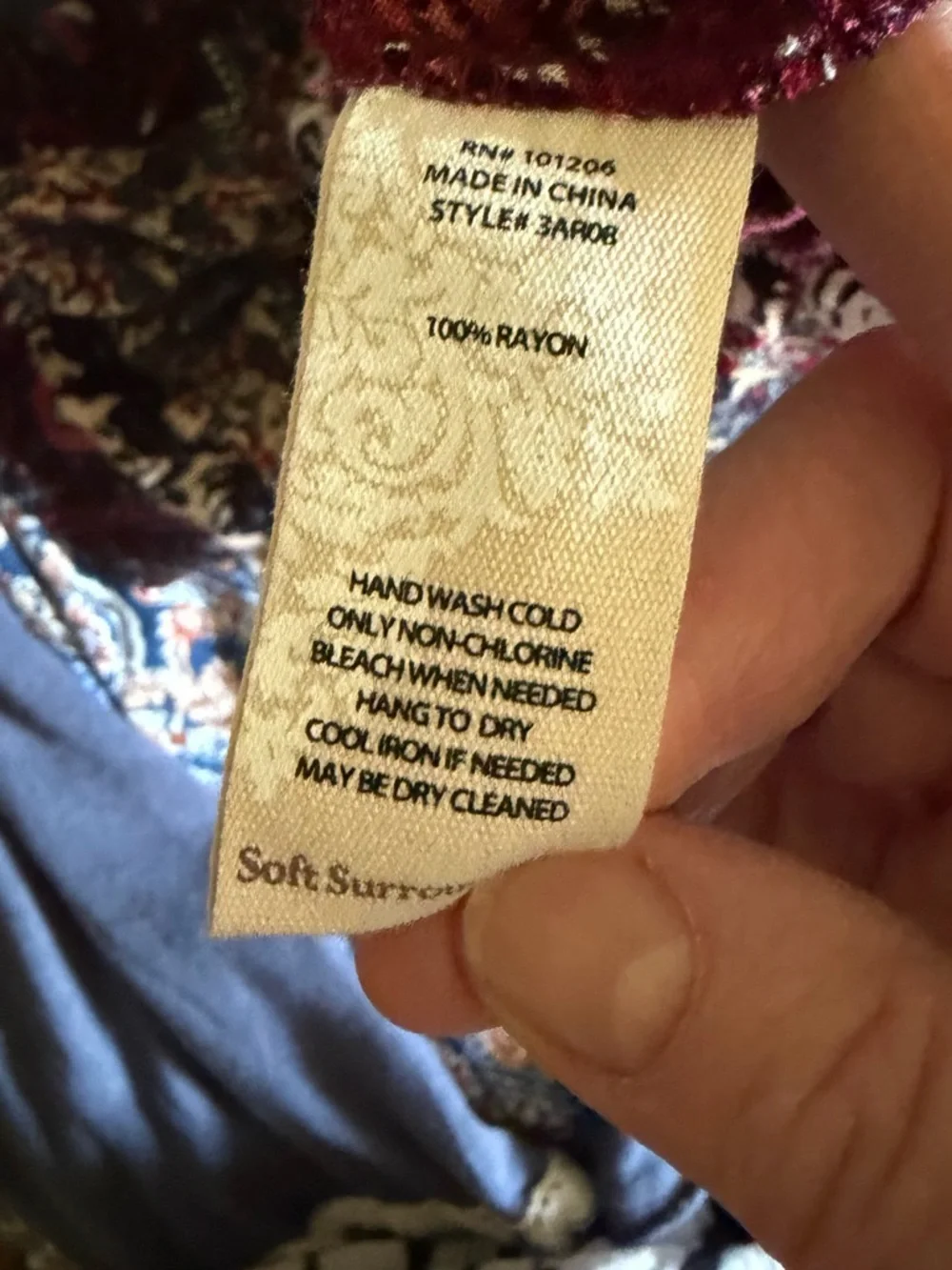 Boho Printed Red Maxi Dress with Short Sleeves - Picture 9 of 10